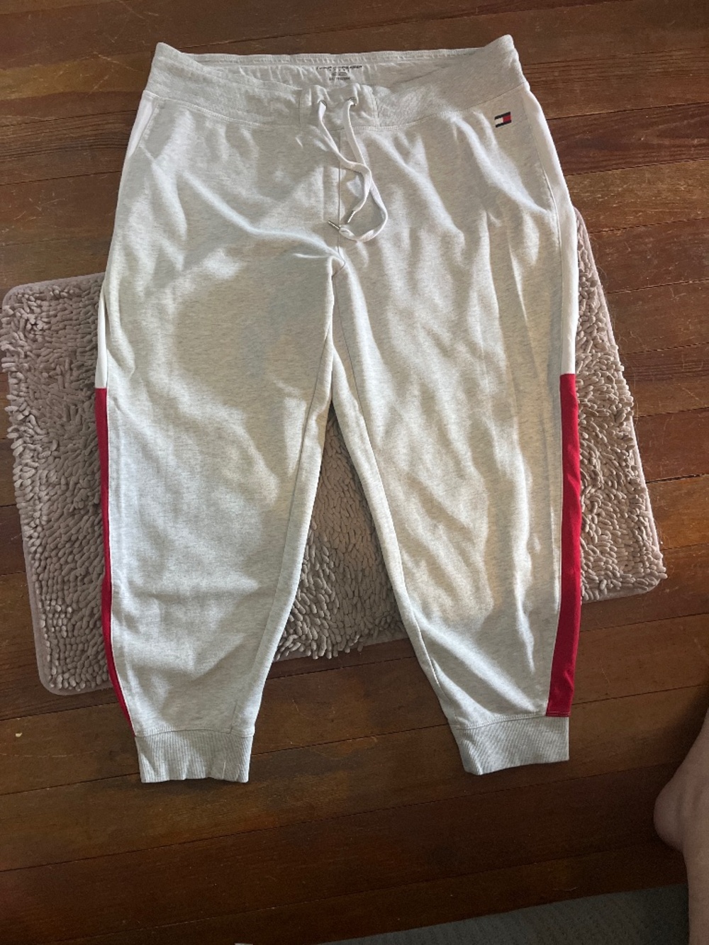 Tommy Hilfiger color-block side stripe fleece joggers